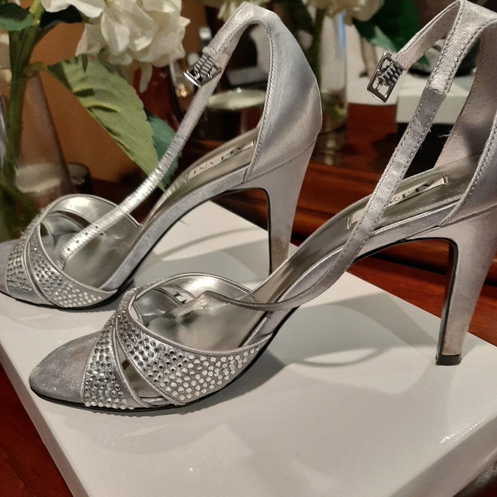 Silver Alfani Strappy Heels